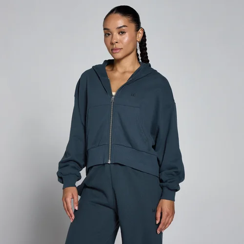 MP Damen Lightweight Loopback Zip Through Hoodie - Faded Blue