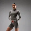 MP Damen Tempo Ultra Seamless Zip-Jacke – Dark Truffle