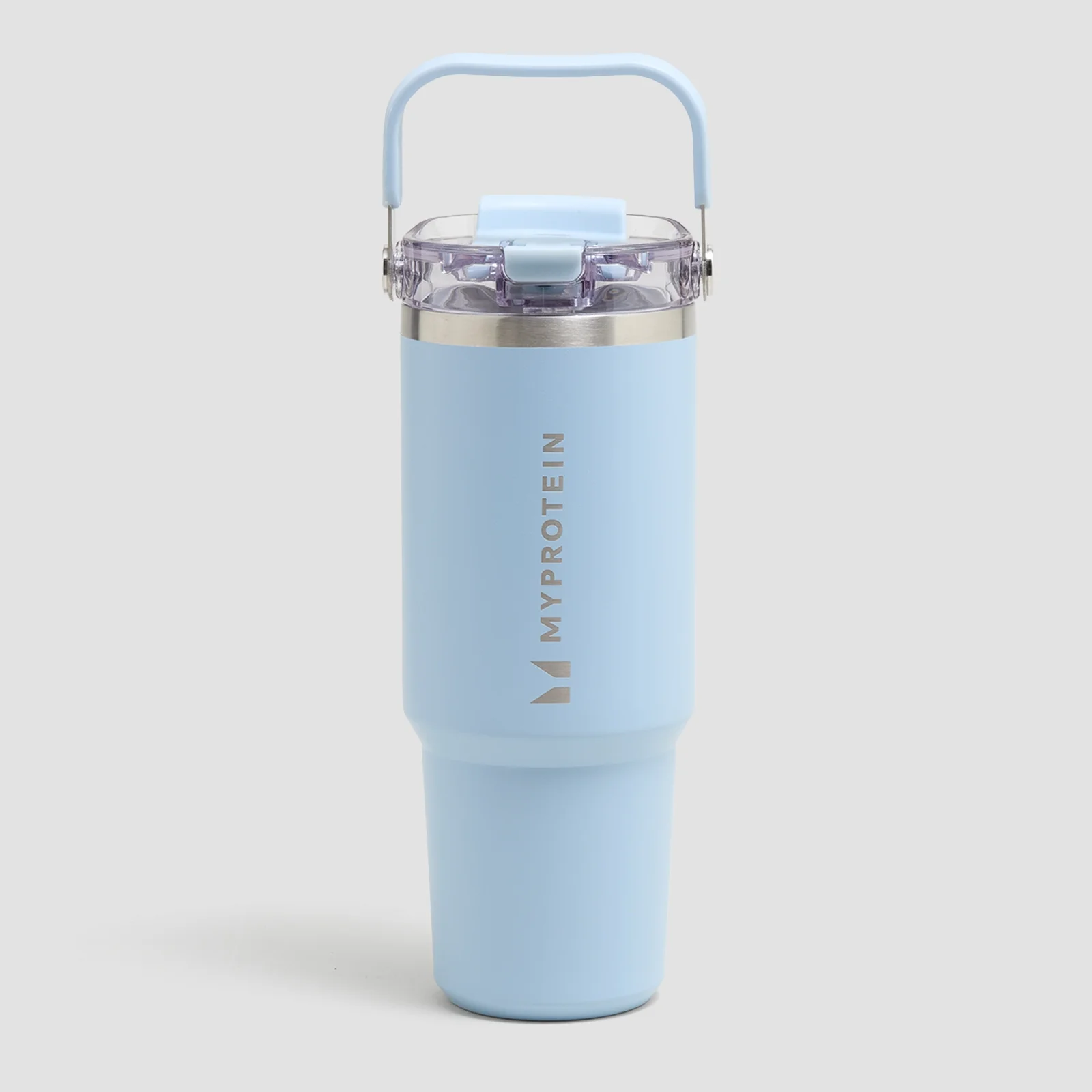 Myprotein Recycelte Metall Trinkflasche mit Tragegriff und Strohhalm 900 ml