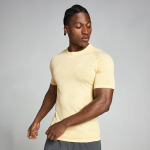 MP Herren Tempo Pillar Graphic Seamless T-Shirt – Butter - Size XXL