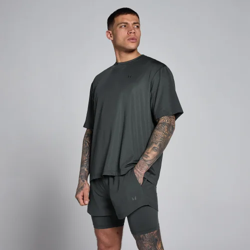 MP Herren Hybrid Oversized Mesh-T-Shirt – Vintage-Schwarz