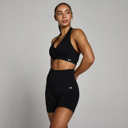 MP Damen Tempo Nahtlos Neckholder Sport-BH - Schwarz