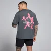 MP Herren Velocity Graphic Cotton Modal T-Shirt - Dark Grey / Pink