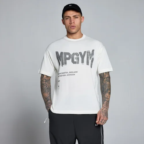 MP Herren Lift Burnout Baumwolle Grafik-T-Shirt - Retro Weiß