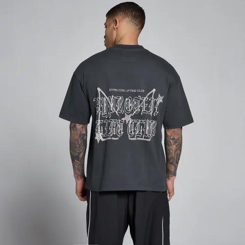 MP Herren Lift Grafik Vintage Oversized-Baumwoll-T-Shirt – Dunkelgrau