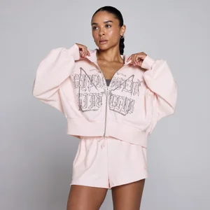 MP Damen Lift Graphic Lifestyle Hoodie mit Reißverschluss - Babyrosa - Size L