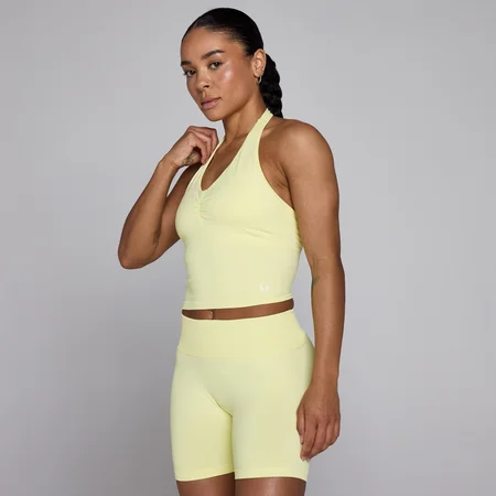 MP Damen Tempo Nahtlos Neckholder Top - Zitrone