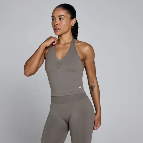 MP Damen Tempo Nahtlos Neckholder Top - Dunkle Trüffel