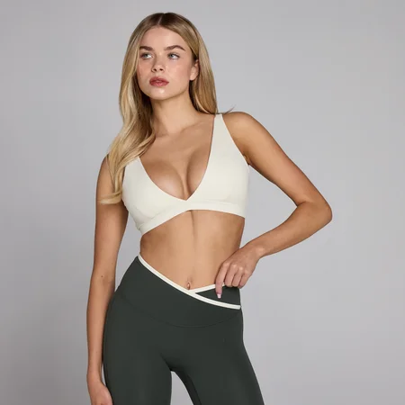 MP Damen Tempo Triangle Sport-BH - Cremeweiß