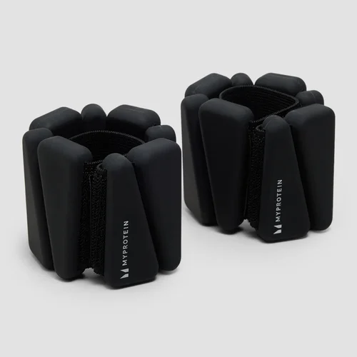 Myprotein Silikon-Knöchel-/Handgelenkgewichte mit Tasche (2 lbs) - Schwarz