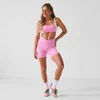 MP Damen X Tatiana Contrast Dipped Waist Shorts - Pretty Pink