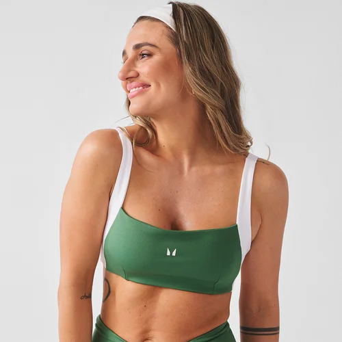 MP Damen X Tatiana Contrast Twist Back Sport-BH - Palm Green