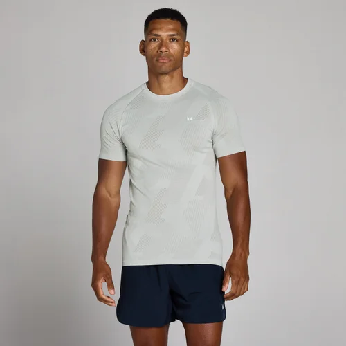 MP Herren Tempo Pillar Graphic Nahtlos Kurzarm T-Shirt - Chrome