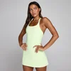 MP Damen Tempo Strappy Racerback Tennis Kleid - Verwaschenes Lime