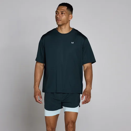 MP Herren Hybrid Oversized Mesh T-Shirt – Verwaschenes Blau