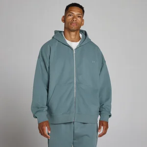 Oversized-Hoodie mit 2-Wege-Reißverschluss - Zukunftsblau - Size XS