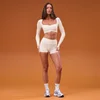 MP Damen Tempo Cropped Ruched Top - Coconut