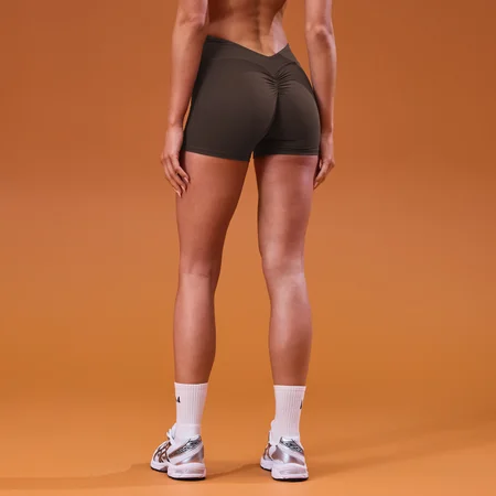 MP Damen Tempo Dipped Waist Shorts – Kakao