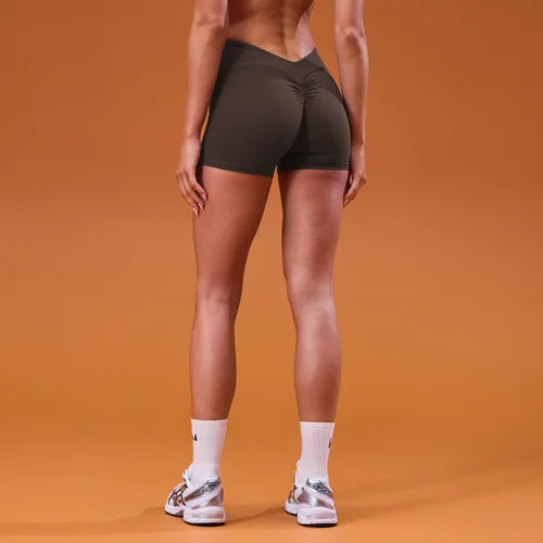 MP Damen Tempo Dipped Waist Shorts – Kakao
