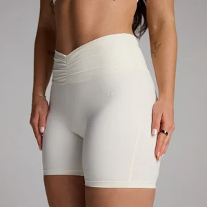 MP Damen Tempo Ruched Front Shorts - Coconut - Size S