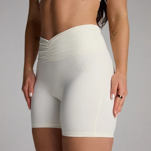 MP Damen Tempo Ruched Front Shorts - Coconut