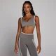 MP Damen Velocity Kontrast-Sport-BH mit doppelter Lage – Aschgrau