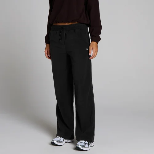 MP Damen Fleece-Jogginghose mit geradem Bein – Schwarz