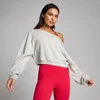 MP Damen Off The Shoulder Sweatshirt - Grau meliert