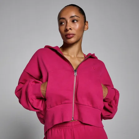 MP Damen Lifestyle Hoodie mit durchgehendem Reißverschluss - Bold Berry