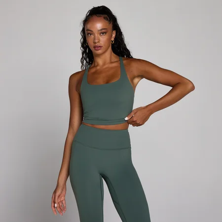 MP Damen Tempo Racerback-Top mit Riemen – Wolkengrün