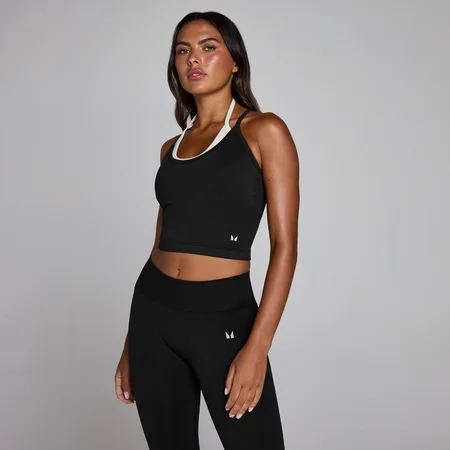 MP Damen Seamless Layered Tank-Top - Vintage-Schwarz