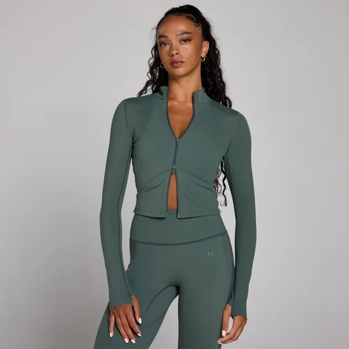 MP Damen Tempo Cropped-Jacke – Wolkengrün