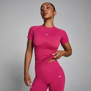 MP Damen Lift Seamless Body Fit T-Shirt - Bold Berry - Size XL
