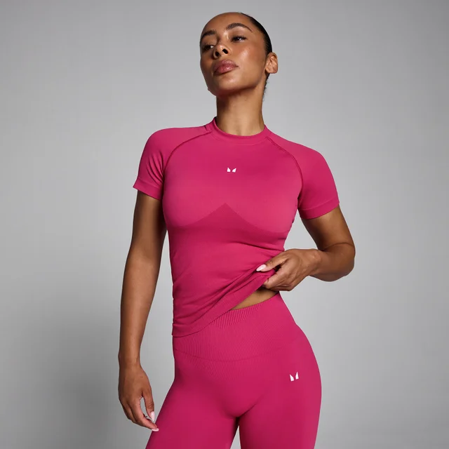 MP Damen Lift Seamless Body Fit T-Shirt - Bold Berry