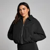 MP Damen Jacke mit Kragen und durchgehendem Reißverschluss - Schwarz