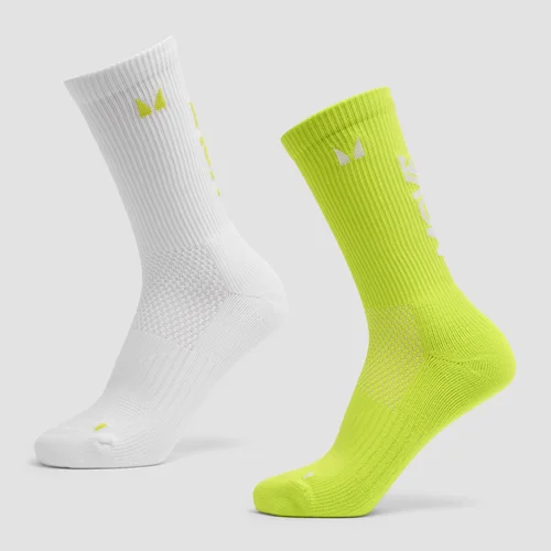 MP Move Club Laufsocken (2er-Pack) - Neongrün/Weiß