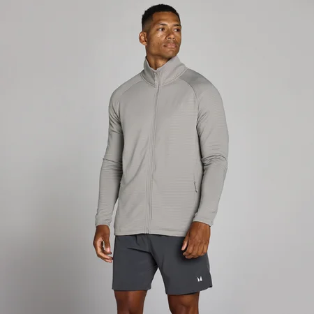 MP Herren Training Ultra Gridded Zip Through - Chalk Grey