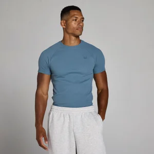 MP Lift Geripptes Muscle-Fit-T-Shirt für Herren - Midnight Slate - Size L