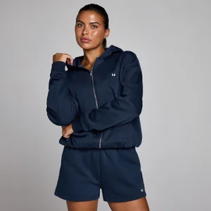 MP Damen Basics Zip Through Hoodie - Mitternachtsblau - Size S