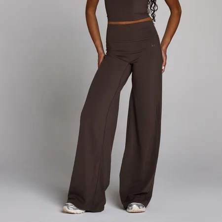 MP Tall Tempo Wide-Leg-Hose für Damen – Kakao