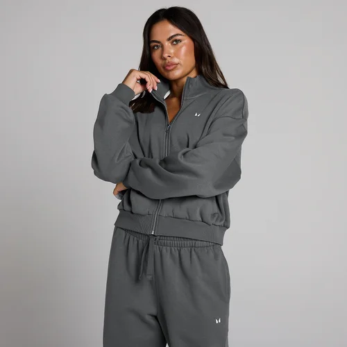 MP Damen Basics Bomberjacke mit Reißverschluss – Dunkelgrau