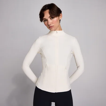 MP Damen SculptForm Jacke mit durchgehendem Reißverschluss – Pearl