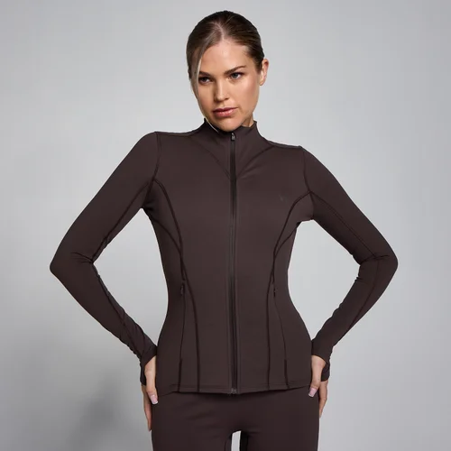 MP Damen SculptForm Durchgehende Reißverschlussjacke - Kakao