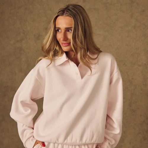 MP Damen X Tatiana Sweatshirt mit Kragen – Blassrosa