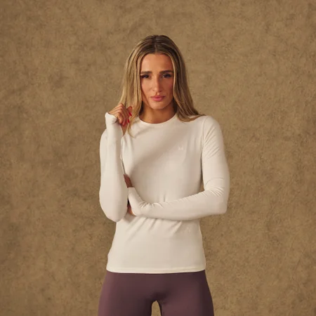 MP Damen X Tatiana Langarm-Shirt mit Daumenlöchern – Perle