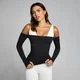 MP Damen Tempo Off The Shoulder LS Top - Schwarz