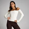 MP Damen Tempo Off The Shoulder LS Top - Vanille
