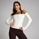 MP Damen Tempo Off The Shoulder LS Top - Vanille