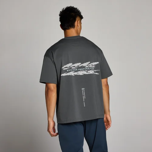 MP Herren Hybrid Built For Performance Grafik-T-Shirt – Dunkelgrau