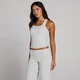 MP Geripptes Tank-Top für Damen mit integriertem BH – Grau meliert
